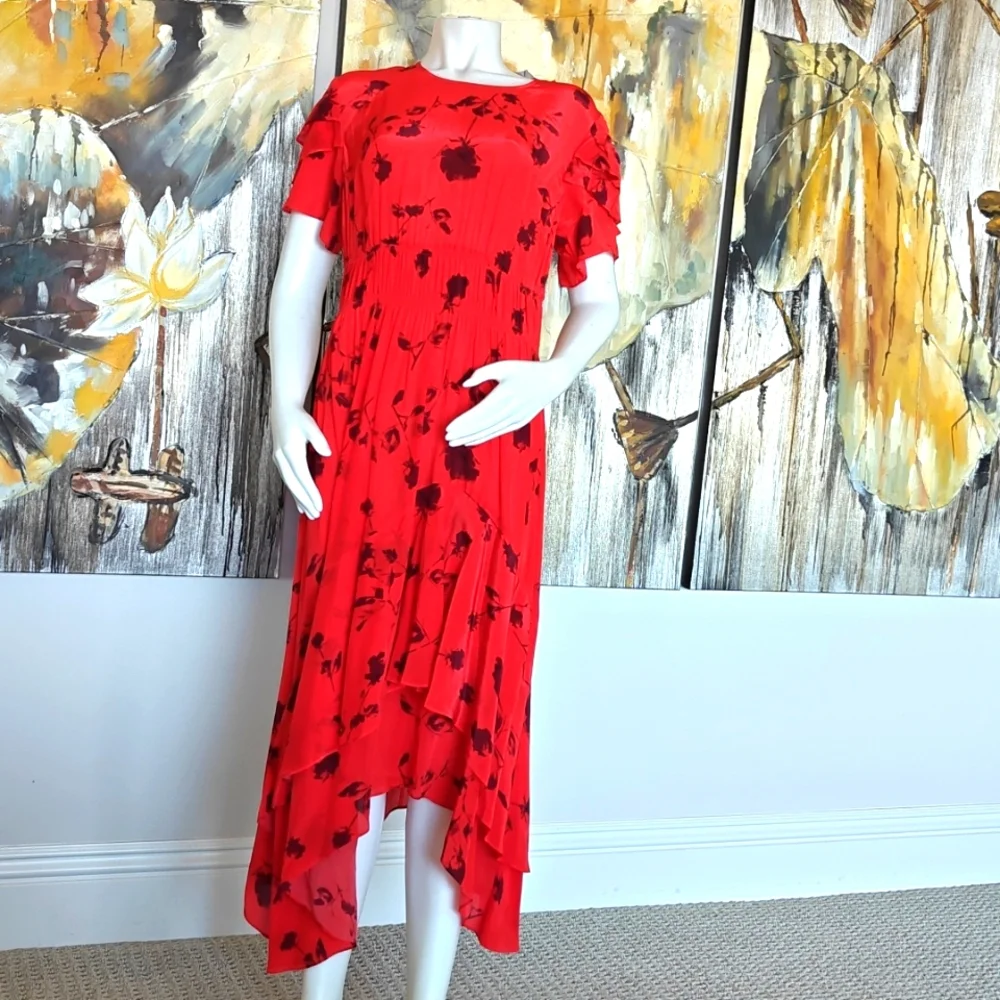 NWT $534‎ Preen by Thornton Bregazzi floral dress . M
